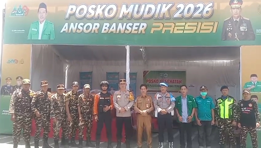 Ansor Banser Presisi Dirikan Posko Mudik 2026 di OKU Selatan, Dukung Operasi Ketupat Musi