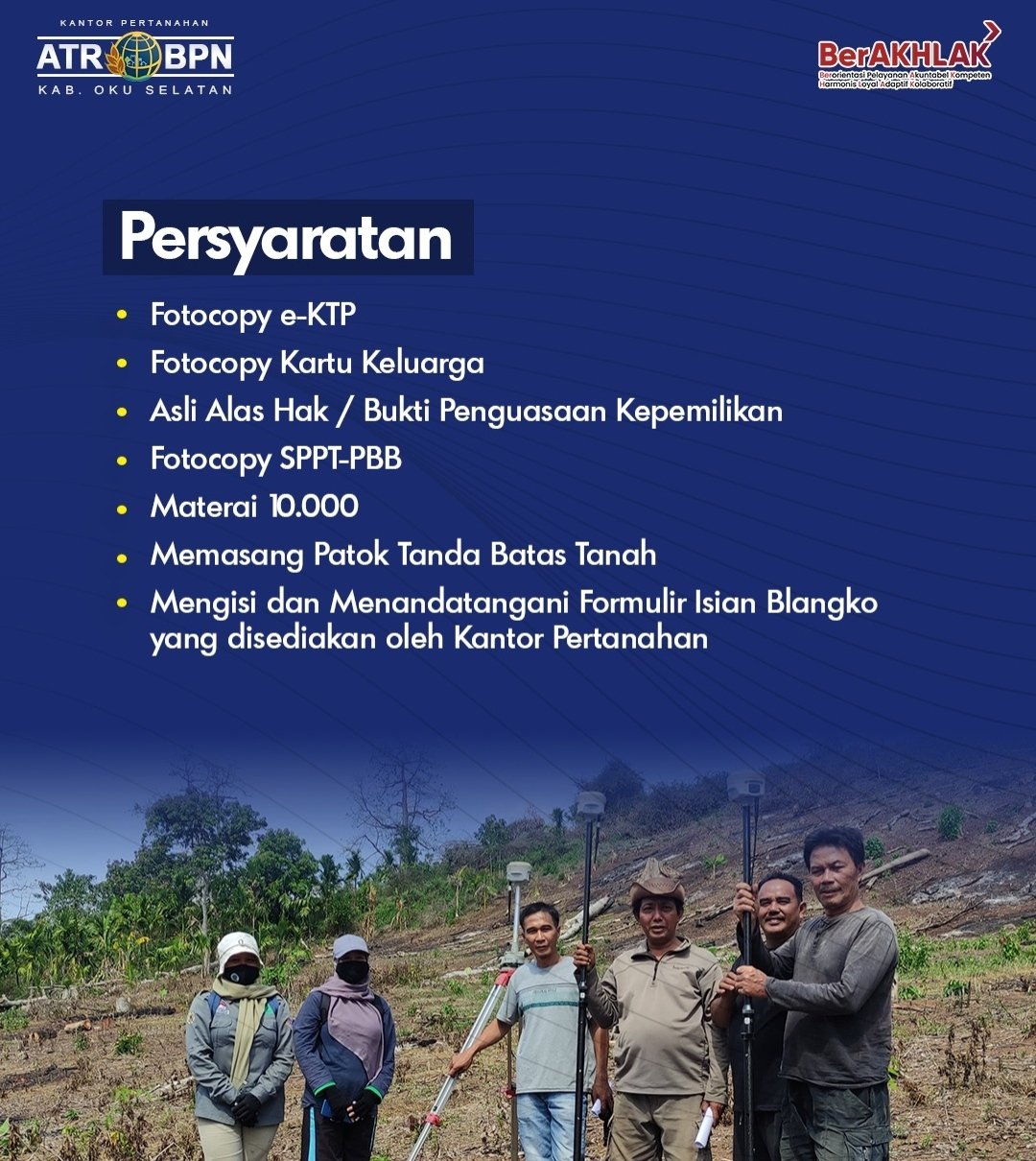 1.250 Bidang Tanah Masuk Program PTSL 2026, BPN OKU Selatan Minta Warga Siapkan Persyaratan